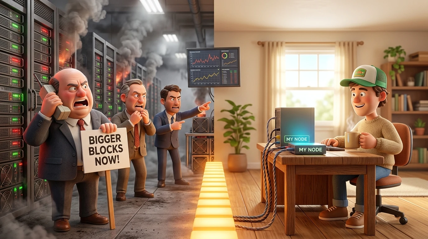 The Blocksize War: How Trucker-Hat Nodes Defeated Billion-Dollar Miners and Corporate Cartels
